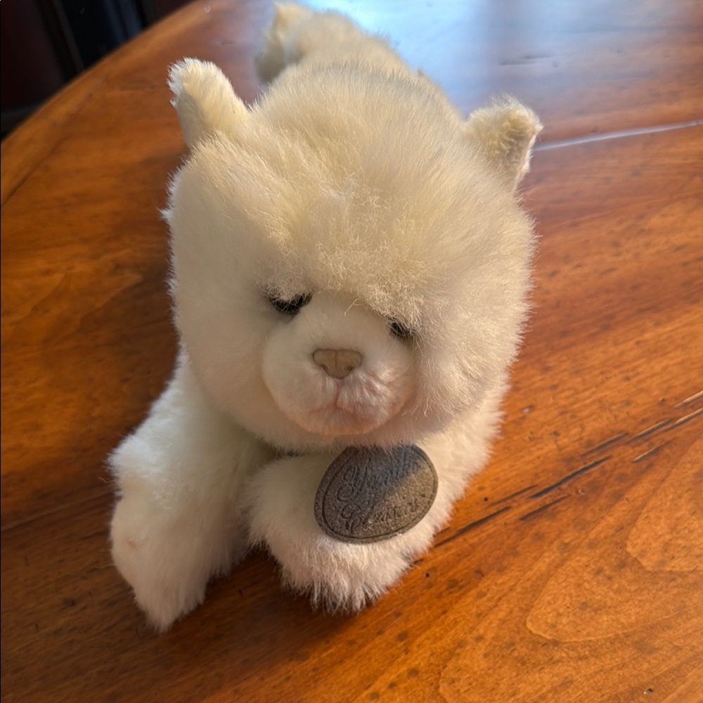 White Plush Toy for Small Pets with Adorable Ears